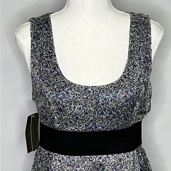 Zara Basic 100% Silk Bubble Hem Sleeveless Floral Dress - NEW - Size Medium - Picture 2 of 10